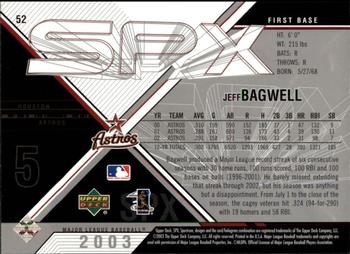 2003 SPx #52 Jeff Bagwell Back