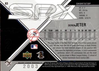2003 SPx #83 Derek Jeter Back
