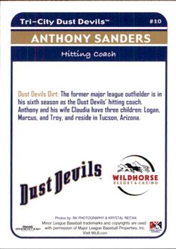 2012 Grandstand Tri-City Dust Devils #NNO Anthony Sanders Back