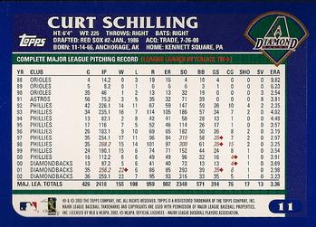 2003 Topps #11 Curt Schilling Back