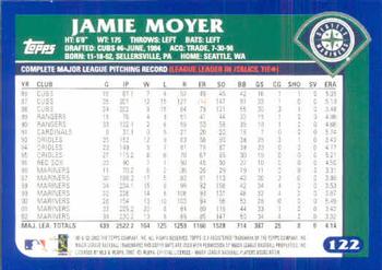 2003 Topps #122 Jamie Moyer Back
