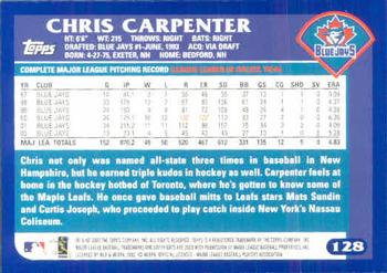 2003 Topps #128 Chris Carpenter Back