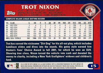 2003 Topps #15 Trot Nixon Back
