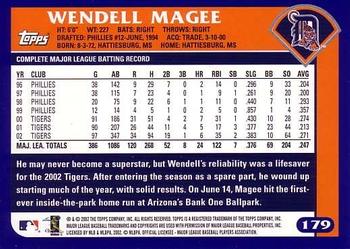 2003 Topps #179 Wendell Magee Back