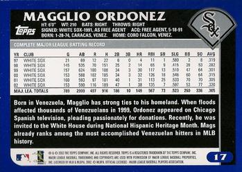 2003 Topps #17 Magglio Ordonez Back