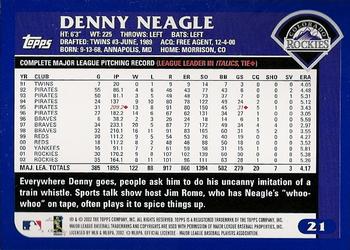 2003 Topps #21 Denny Neagle Back
