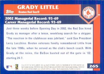 2003 Topps #265 Grady Little Back