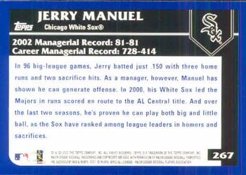 2003 Topps #267 Jerry Manuel Back