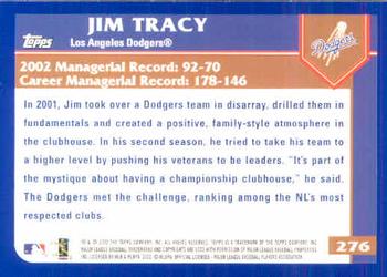 2003 Topps #276 Jim Tracy Back