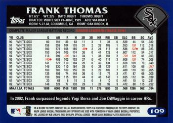 2003 Topps #109 Frank Thomas Back