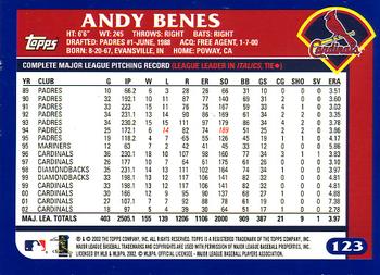 2003 Topps #123 Andy Benes Back