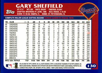 2003 Topps #130 Gary Sheffield Back