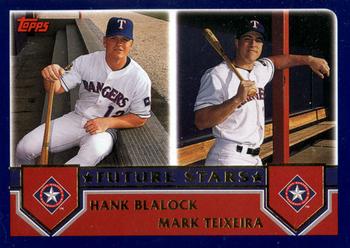 2003 Topps #324 Hank Blalock / Mark Teixeira Front