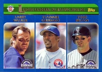 2003 Topps #343 National League Batting Average Leaders Front