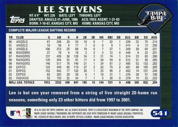 2003 Topps #541 Lee Stevens Back