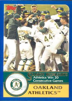 2003 Topps #334 Oakland Athletics Front