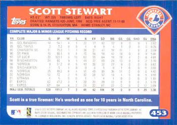 2003 Topps #453 Scott Stewart Back
