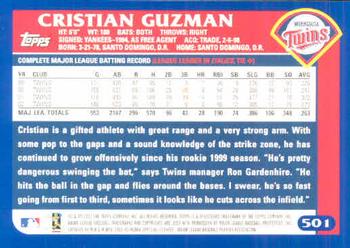 2003 Topps #501 Cristian Guzman Back