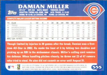 2003 Topps #555 Damian Miller Back