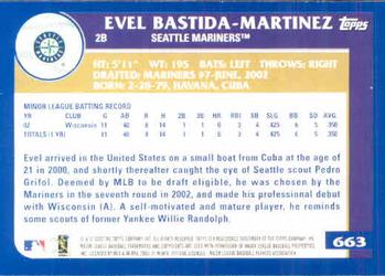 2003 Topps #663 Evel Bastida-Martinez Back