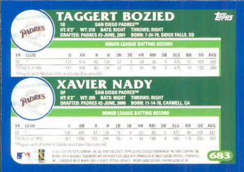 2003 Topps #683 Taggert Bozied / Xavier Nady Back