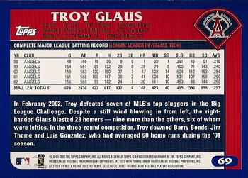 2003 Topps #69 Troy Glaus Back