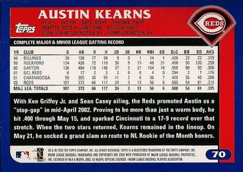2003 Topps #70 Austin Kearns Back