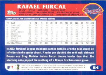 2003 Topps #84 Rafael Furcal Back