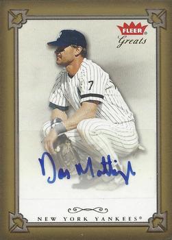 2004 Fleer Greats of the Game - Autographs #GBA-DM Don Mattingly Front