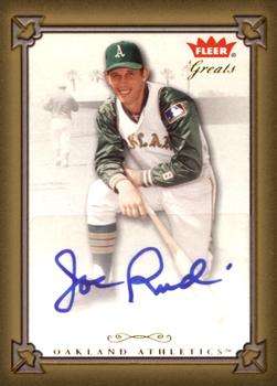 2004 Fleer Greats of the Game - Autographs #GBA-JR2 Joe Rudi Front