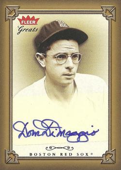 2004 Fleer Greats of the Game - Autographs #GBA-DD Dom DiMaggio Front