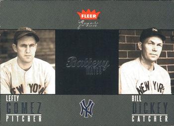 2004 Fleer Greats of the Game - Battery Mates #8 BM Lefty Gomez / Bill Dickey Front