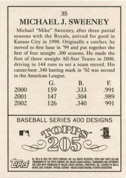 2003 Topps 205 #35 Mike Sweeney Back
