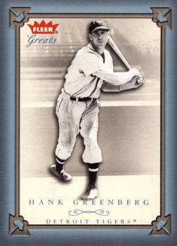 2004 Fleer Greats of the Game - Blue #5 Hank Greenberg Front