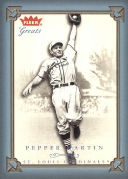 2004 Fleer Greats of the Game - Blue #9 Pepper Martin Front