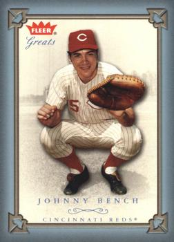 2004 Fleer Greats of the Game - Blue #35 Johnny Bench Front