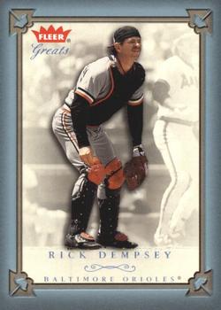 2004 Fleer Greats of the Game - Blue #77 Rick Dempsey Front