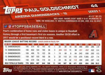 2017 Topps - Limited Edition #44 Paul Goldschmidt Back