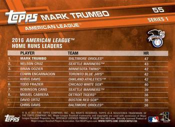 2017 Topps - Limited Edition #55 Mark Trumbo Back