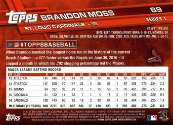 2017 Topps - Limited Edition #89 Brandon Moss Back