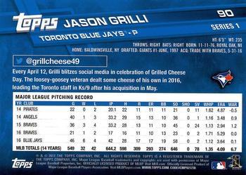 2017 Topps - Limited Edition #90 Jason Grilli Back