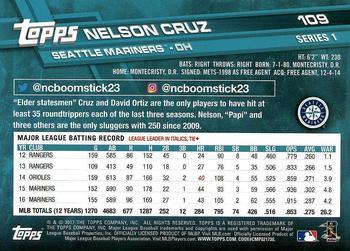 2017 Topps - Limited Edition #109 Nelson Cruz Back