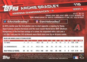 2017 Topps - Limited Edition #116 Archie Bradley Back