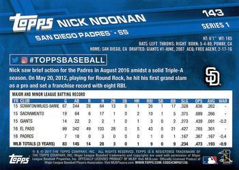 2017 Topps - Limited Edition #143 Nick Noonan Back