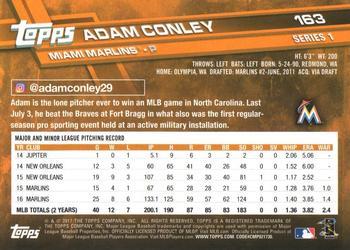 2017 Topps - Limited Edition #163 Adam Conley Back