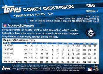2017 Topps - Limited Edition #165 Corey Dickerson Back