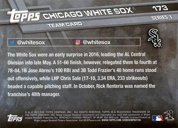 2017 Topps - Limited Edition #173 Chicago White Sox Back