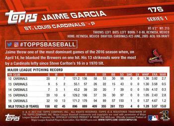 2017 Topps - Limited Edition #176 Jaime Garcia Back