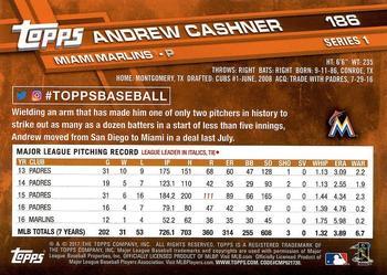 2017 Topps - Limited Edition #186 Andrew Cashner Back