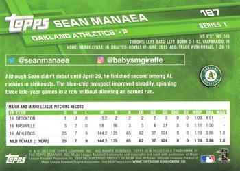 2017 Topps - Limited Edition #187 Sean Manaea Back